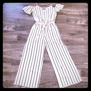 One Clothing Stripped Jumpsuit
